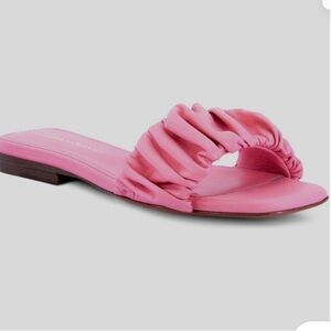 Santoni Pink Slide Sandals Size 8